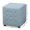 Baxton Studio Elladio Light Blue Upholstered Tufted Cube Ottoman, PK2 156-9299 - alternate 4